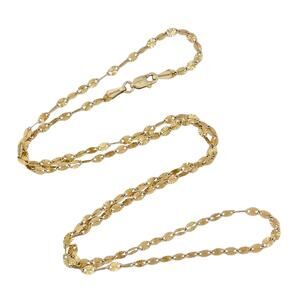 Danecraft Italy Gold-Tone Sterling Silver 925 2.6mm Oval Link Chain Necklace 20"
